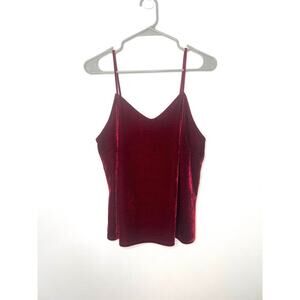 Lavender Field Velvet Cami Strappy Tank M Red mini polka dot Y2K Festival